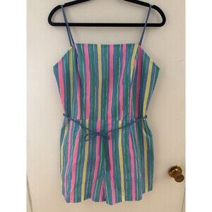 Sea Waves Women’s 16/Large Vintage Romper Floral Sea life Print Play Suit
